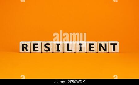 Resilient Symbol. Wooden Cubes With The Word 'resilient'. Beautiful ...