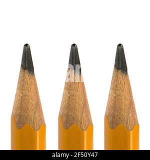 Several pencil leads macro photo and close up view Stock Photo