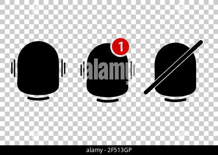 Vector Silhouette, Icon or Logo, Bell, Ring, alert, notification Stock Vector