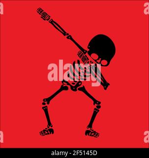 Skeleton dab, A group of skeletons dabbing Stock Vector