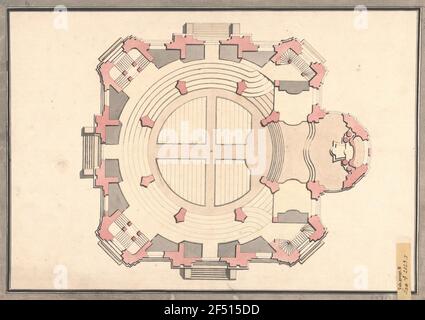 Dresden, Frauenkirche. Design, floor plan Stock Photo