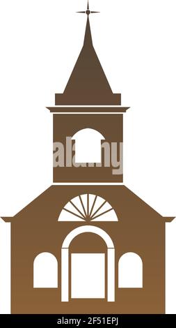 Chruch icon logo sign vector design illustration template Stock Vector