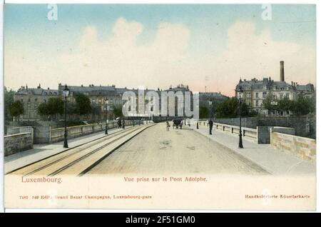 View taken on the Adolphe bridge Luxemburg. View taken on the Adolphe bridge Stock Photo