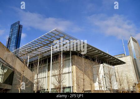 Chicago, Illinois, USA. The Modern Wing of the Art Institute of Chicago in Grant Park. Stock Photo
