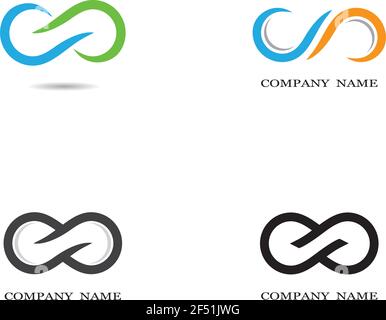 Infinity logo template vector icon illustration design Stock Vector