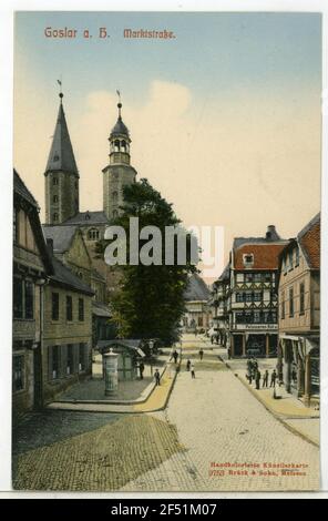 Marktstraße Goslar. Market street Stock Photo