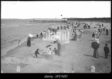 Swinemünde. On the beach and women's bath Stock Photo