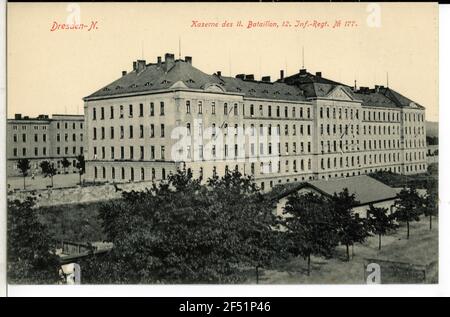 Kaserne des II. Battalion, 12. Infantry-Regiment Nr. 177 Dresden. Kaserne des II. Battalions, 12.inf.-reg.nr.177 Stock Photo