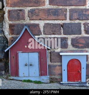 Fairy doors in Asheville, North Carolina. Stock Photo