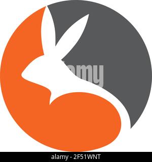 Rabbit Logo template vector icon illustration design Stock Vector