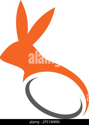 Rabbit Logo template vector icon illustration design Stock Vector