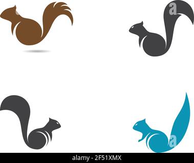 Squirrel logo template vector icon illustration design Stock Vector