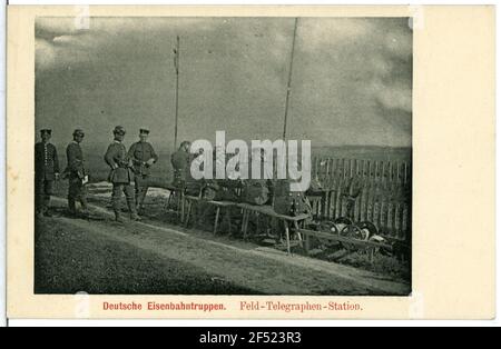 German railway troops field telegram station German railway troops. Field telegram station Stock Photo