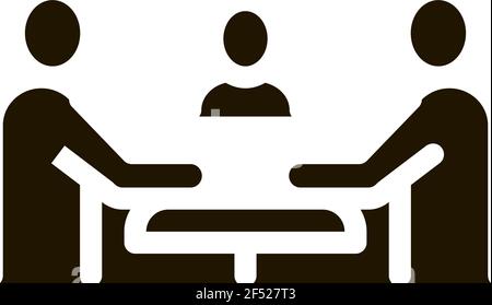third party discussion icon Vector Glyph Illustration Stock Vector