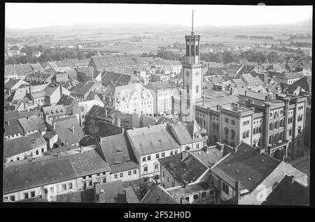 Zittau. View over the city to the town hall Stock Photo
