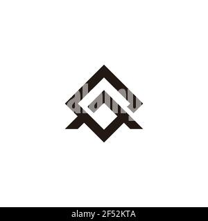 abstract letter ag simple square geometric logo vector Stock Vector