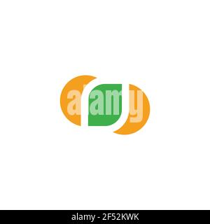 leaf sun simple geometric nature symbol vector Stock Vector