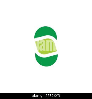 leaf abstract arrow circle recycle symbol logo vector Stock Vector