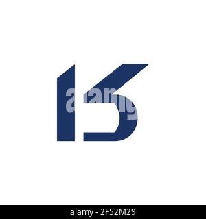 letter kb simple geometric motion design logo vector Stock Vector