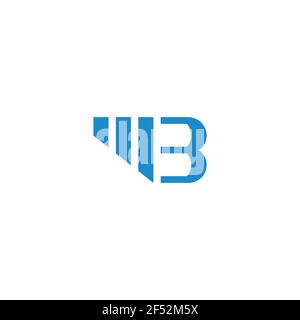 letter mb stripes geometric line simple logo vector Stock Vector