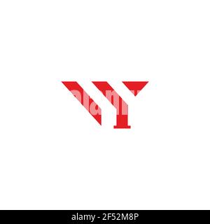 letter wy abstract geometric line triangle logo vector Stock Vector
