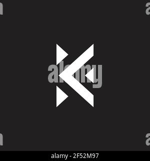 letter k abstract geometric triangle line logo vector Stock Vector