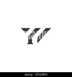 letter yi abstract geometric line logo vector Stock Vector