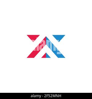 triangle line colorful geometric simple logo vector Stock Vector