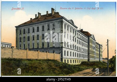 Kaserne des II. Battalion, 12. Infantry-Regiment Nr. 177 Dresden. Kaserne des II. Battalions, 12.inf.-reg.nr. 177 Stock Photo