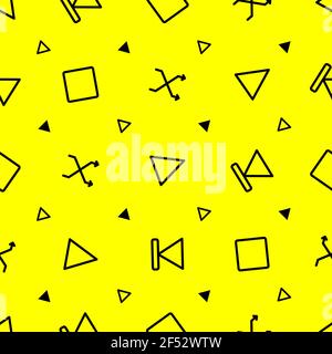 Modern Music Player Button Pattern Background suitable for music business service product graphic need Stock Vector