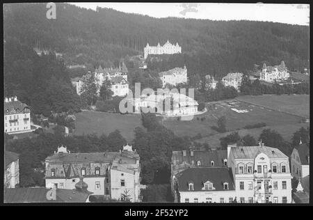 Marienbad. Hotel Miramondi and Café Bellevue Stock Photo