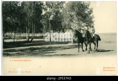 Royal Saxon Tailor Regiment Dresden. K. S. Mandrail Regiment Stock Photo