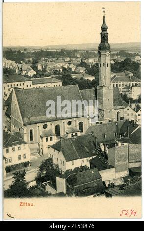 View over the city Zittau. View over the city Stock Photo