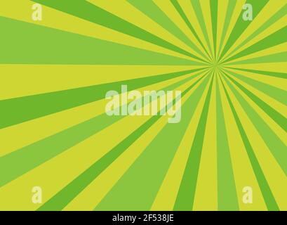 Sunlight rays horizontal background. Green color burst background ...