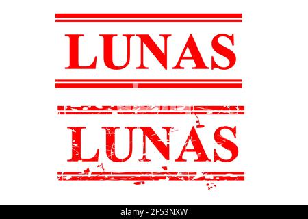 2 Style of Rubber Stamp, Lunas, Paid in Indonesia Language Stock Vector