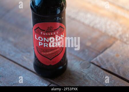 ANKARA, TURKEY - March 23, 2021: Certain beer brands are favoured more than the others and considered to have a definite character. Stock Photo