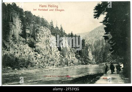 Hans Heiling and Elbogen Hans Heiling at Karlovy Vary and Elbogen Stock Photo