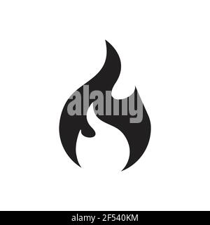 Fire flame icon vector isolate on white background for your web design, logo, UI. illustration Stock Vector