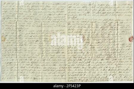 Letter from Friedrich Teck to August Wilhelm Schlegel, inside Stock Photo