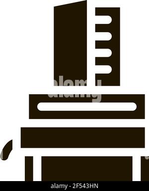 stack of books icon Vector Glyph Illustration Stock Vector
