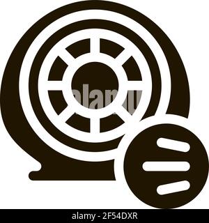 tire air vent icon Vector Glyph Illustration Stock Vector