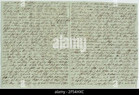 Letter from Friedrich Teck to August Wilhelm Schlegel, inside Stock Photo