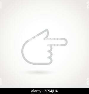 Outline hand icon. Gesture concept. Vector illustration, flat design Stock Vector