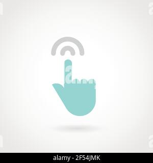 Touch hand icon. Vector illustration, flat design Stock Vector