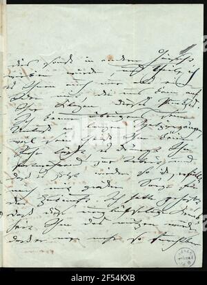 Letter from Clara Schumann to Eberhard Peters Stock Photo