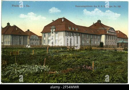 Kaserne Building of Infantry Regiment No. 182 Freiberg. Kas.-Geb. d. Infant.- Regiments 182 Stock Photo