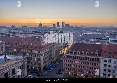 geography / travel, Germany, Berlin, Berlin skyline in the evening, Additional-Rights-Clearance-Info-Not-Available Stock Photo