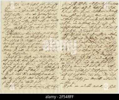 Letter from Friedrich Teck to August Wilhelm Schlegel, inside Stock Photo