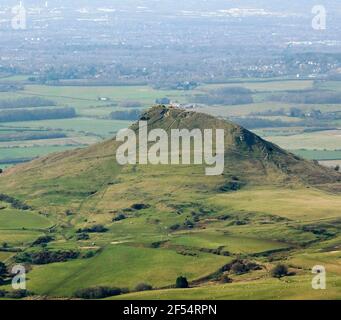 Roseberry Topping, on the Cleveland Yorkshire border, Teeside, North East England, UK Stock Photo