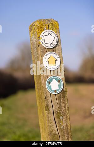 signs indication direction of footpath Stock Photo - Alamy